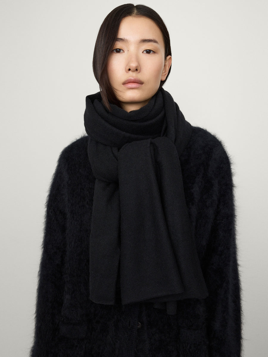 【未使用】plllllleeeasse fleece scarf BLACK plllllleeeasse Fleece Scarf 