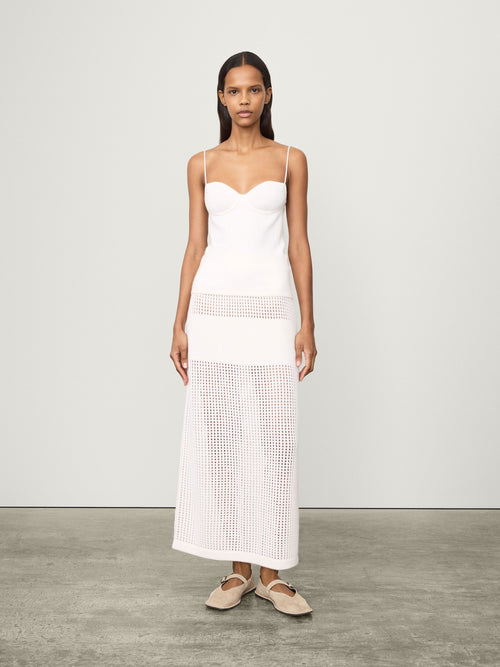 Alicia Top Cream | LISA YANG | Vit linne topp i 100% kashmir