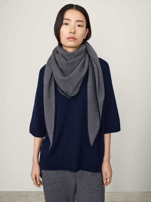 The Bandana Contrast Large Scarf