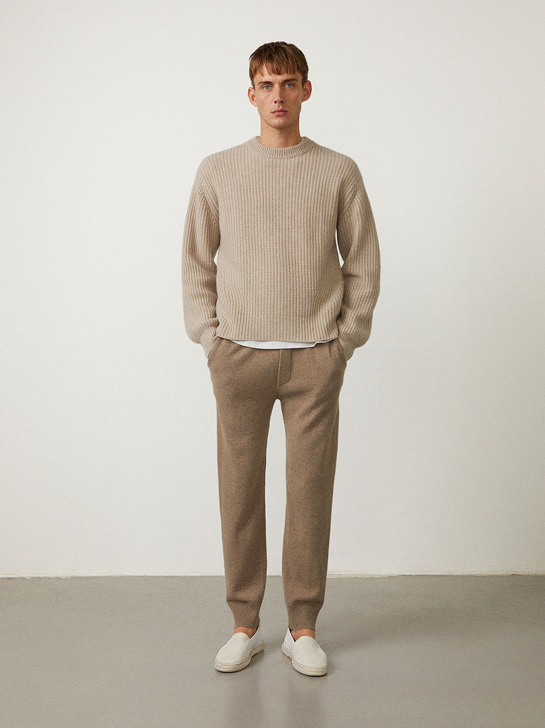 Cyrille Sweater Sand | Lisa Yang | Beige tröja i 100% kashmir