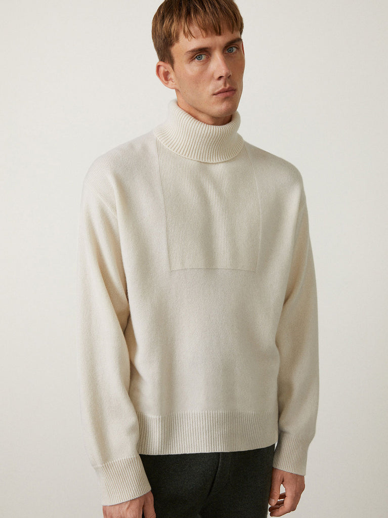Darcy Sweater Cream | Lisa Yang | Vit tröja polotröja i 100% kashmir