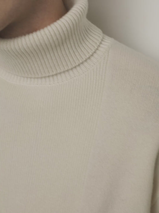 Darcy Sweater Cream | Lisa Yang | Vit tröja polotröja i 100% kashmir